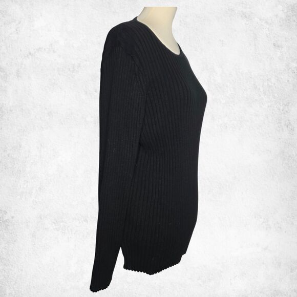 GAP Maternity Black Ribbed Knit Sweater – Size XL - Picture 3 of 6